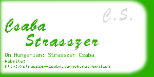 csaba strasszer business card